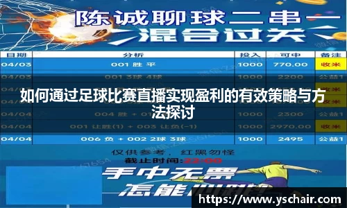 如何通过足球比赛直播实现盈利的有效策略与方法探讨