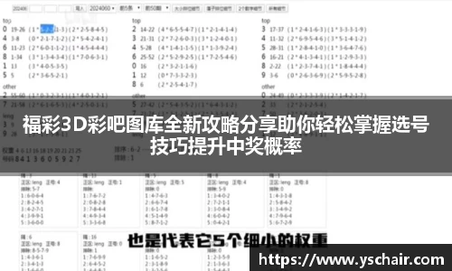 福彩3D彩吧图库全新攻略分享助你轻松掌握选号技巧提升中奖概率